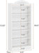 73 Inch Tall 5 Tier White Bookshelves, Modern 5-Shelf White Library Bookcase with Shelves, Freestanding Etagere Shelving Unit for Living Room/Home (1)