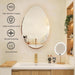 Irregular Wall Mirror,27X18 Asymmetrical Frameless Bathroom Mirror
