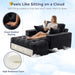 Black Luxurious Modular Sectional Sofa With Chaise