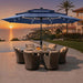 10Ft Patio Umbrellas 3-Tier Outdoor Umbrellas with 24 LED Lights, Navy |  Outdoor Patio Umbrellas, Market Table Umbrella with Adjustable Tilt for Pool Garden Backyard