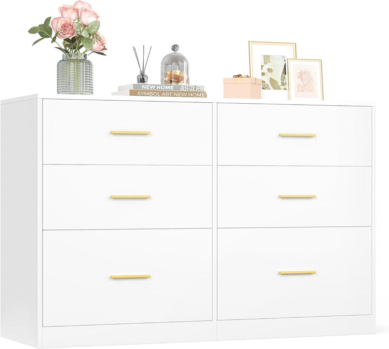 6-Drawer Dresser, Chest of Drawers, 46.9 X 15.8 X 30.7 Inches