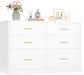 6-Drawer Dresser, Chest of Drawers, 46.9 X 15.8 X 30.7 Inches