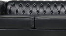 Sectional Modular Sofa Couches, PU Leather Modular Sofa Furniture Set Tufted Cushion Suitable for Small Space Configuration Sofa, Office Meeting Room Couch (PU Black, 1-2)
