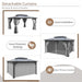 12x14ft Gray Hardtop Gazebo UVProtected Patio Outdoor