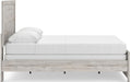 Signature Design by Ashley Jonnifer Queen Panel Bed Frame, Light Gray Bedroom Furniture with Panel Headboard, Engineered Wood and Decorative Laminate, Relaxed Casual Style