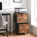 Mobile Printer Stand with 2 Drawers, File Cabinet for Home Office