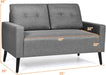 Modern Fabric Loveseat with Removable Backrest