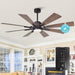 60 Inch Ceiling Fan with Light and Remote Farmhouse Windmill Chandelier Fan