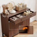 Sideboard Buffet Cabinet Storage, Modern Console Fluted Credenza