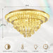Crystal Ceiling Light Smart Flush Mount Chandelier for Dining Room