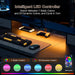 71X32" Electric Standing Desk with 5 Drawers,Power Outlets,Led Light, Black