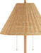 61-Inch-Tall RichBrown Floor Lamp With Rattan Shade