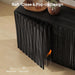 70" Fluted Mid Century Modern Sideboard Buffet Cabinet with Storage, Black
