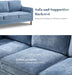 80 Inches Brilliant SkyBlue Chenille Sofa Reinforced