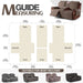 100% Waterproof Recliner Loveseat Cover with Console, Non-Slip Reclining Couch Covers for 2 Seat, Recliner Sofa Cover Furniture Protector with Elastic Straps for Kids, Pets, Brown