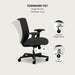 Convergence Ergonomic Office Chair, Office Desk Computer Chair, Black