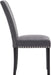 Dining Chair Upholstered Fabric Dining Chairs with Copper Nails,Set of 4,Grey