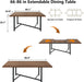 66-86" Extendable Dining Table for 4-10 People, Farmhouse Table,Walnut