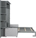 Murphy Bed Queen Size Grey Upholstery Sofa