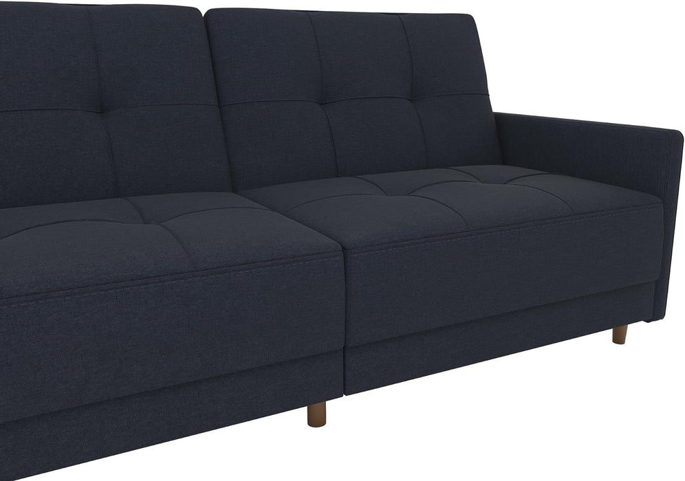 Modern Navy Futon Sofa Bed