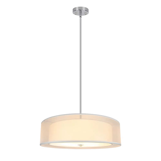 20" 3-Light Classic Semi Flush Mount Ceiling Light with Drum Shade Adjustable Height for Dining Room Bedroom E26 Base