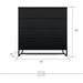 Black Modern 4-Drawer Dresser Storage Chest