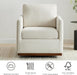 Swivel Accent Chair, FSC Certified Mid Century Modern Arm Chair for Living Room and Bedroom, Fully Assembled, Linen