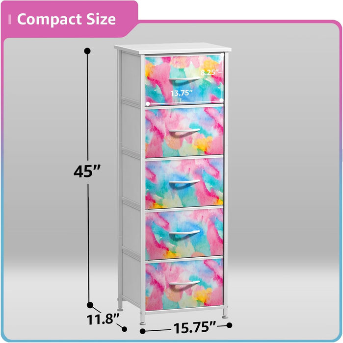 Kids Dresser Five Drawer Storage Chest OrganizerPro