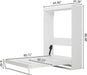65 Inch Queen White Murphy Bed FlexibleSlatSystemEnhanced
