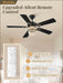 48 Inch Crystal Chandelier Fan with 22W LED, Fandelier Ceiling Fan with Light, Dimmable, 3CCT, 6-Speeds, Quiet DC Motor, Ceiling Fan Chandeliers, Modern Ceiling Fans for Bedroom, Living Room