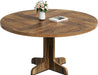 Round Dining Table 47 Inch Brown MatteTexturedFinish