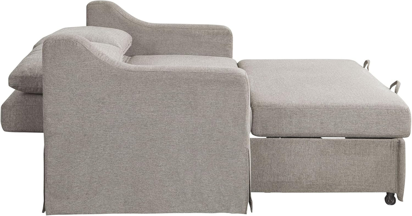 Full Size Slipcovered Convertible Sleeper Sofa Comfortably