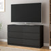 Black Six Drawer Dresser Featuring Generous Storage
