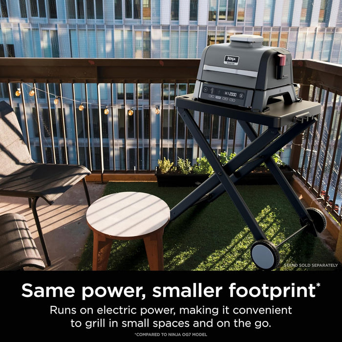 Woodfire Outdoor Grill & Smoker, 6-In-1 Functionality, Grill, Smoke, Bake, Roast, Air Fry, Broil, Authentic Woodfire Flavors, Electric Heat, OG321