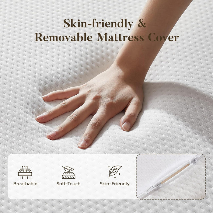 6 Inch Full Size Mattress, Memory Foam Mattress for Guest Room Dorm, Medium