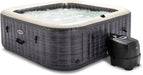 Purespa plus Greystone Square Hot Tub 6 Person Inflatable 94" Outdoor Relaxing 170 Airjet Spa Bundled with 4 Purespa Cushioned Headrest Pillows