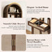71.3" Tall Arched Bookshelf with Doors - 5 Tier Rattan Arched Bookcase