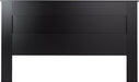 Stylish Flat Wood Panel Headboard for King Size Beds, Simplistic Wooden King Headboard 2.25" D X 81" W X 48" H, Black, BHFK-1301-1