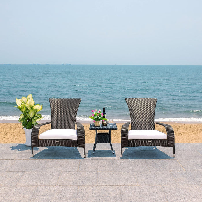 Outdoor Collection Edna Black/White Cushion 3-Piece Lounge Set PAT7719A