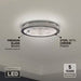 Glam 13.5 In. 1-Light Modern Chrome Integrated LED Flush Mount Ceiling Light Fixture for Kitchen or Bedroom