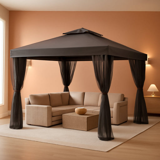 13'X13' Pop up Gazebo Canopy Tent, One Person Set up Portable Instant Folding Shelter, Outdoor Canopy Tent with Extra Shade for Backyard, Patio, Party