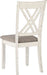 Home Furnishings - Fortress - Wood - 7-Piece Rectangular Dining Table Set – Farmhouse Style with Double-Cross Back Armless Side Chairs - Dining Room - Vintage White, Chestnut Brown - 190721