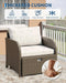 5-Piece Outdoor Patio Conversation Set with Hidden Ottomans