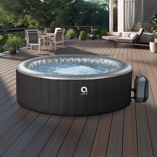 London 2-3 Person Inflatable Hot Tub Spa + Cover, Rapid Heating up to 104°F, 105 Water Jets, 181 Gal Capacity