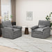 Grey 360deg Rotating Armchair ConcealedStorageSystemPro