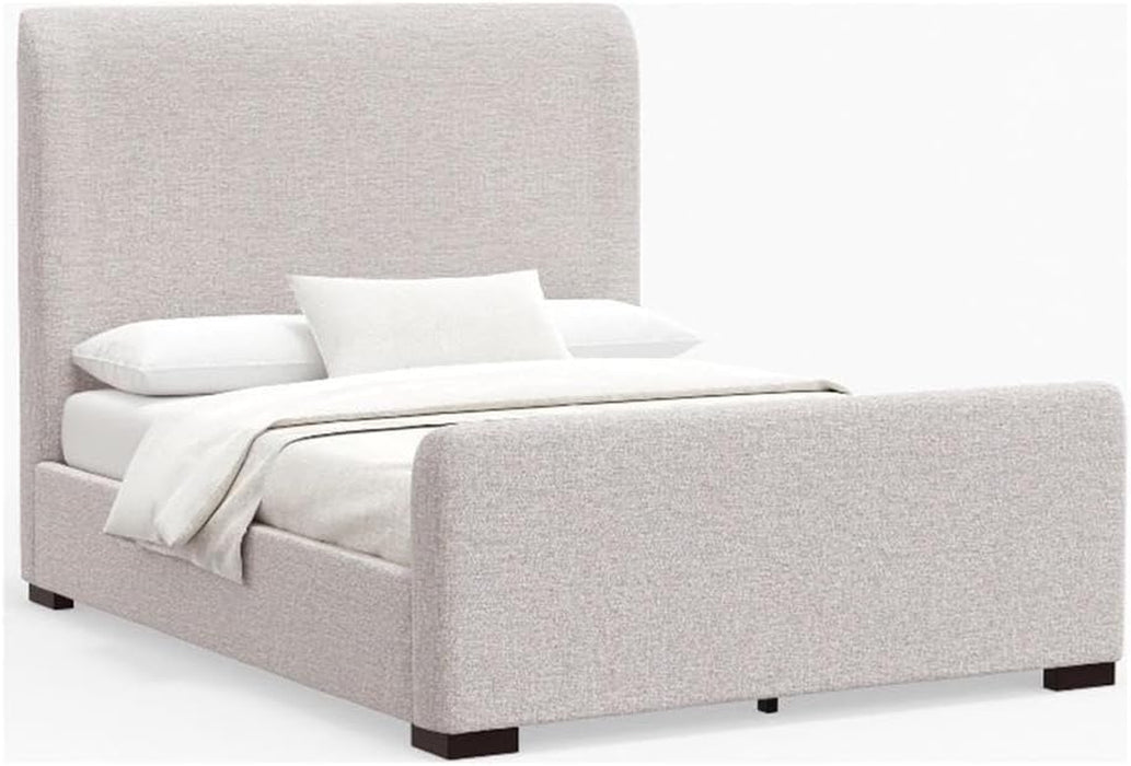 Adele Upholstered California King Platform Bed in Beige