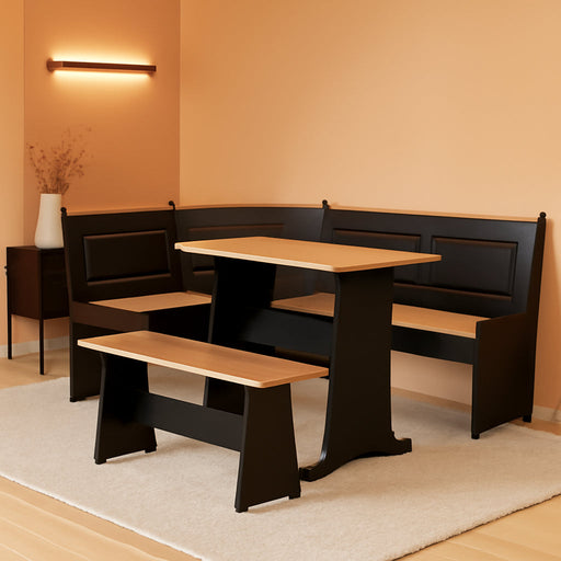 Black and Pecan Breakfast Dining Set Ardmore Nook