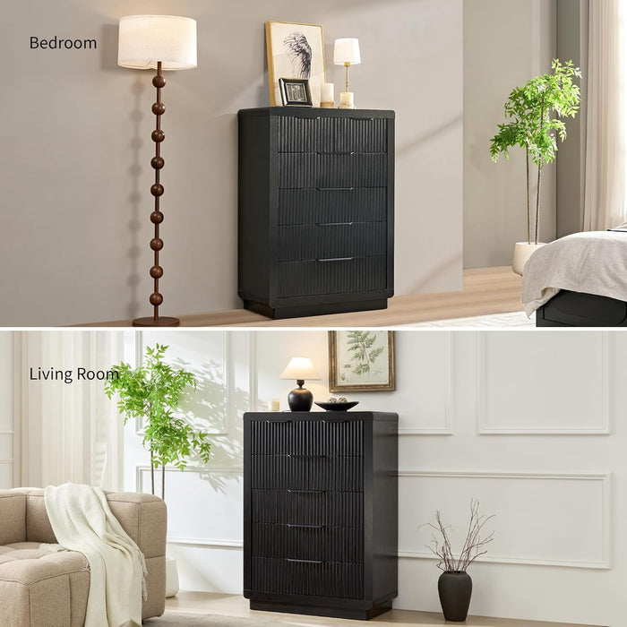 Black Premium Thickened Frame Dresser Chest Drawer