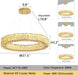 32 Inch Chandelier Glam Dimmable LED Crystal Chandeliers Luxury round Pendant Lighting Fixtures for Dining Room Bedrooms Gold