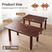 47.5"-59" Farmhouse Extendable Dining Table for 4-6, Coffee